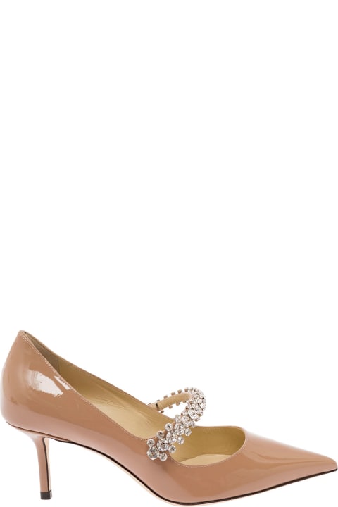 Jimmy Choo High-Heeled Shoes for Women Jimmy Choo 'bing' Pink Pumps With Crystal Embellishment In Patent Leather Woman