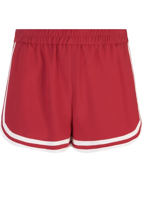 RED Valentino for Women RED Valentino Ruby Shorts With Striped Details
