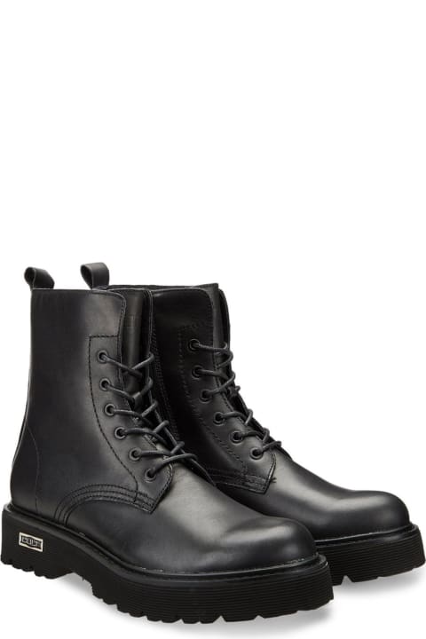 Slash 3037 Mid Black Leather Ankle Boot
