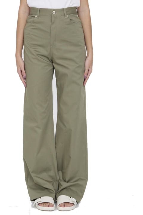 Loewe Pants & Shorts for Women Loewe Logo Patch High-waisted Trousers