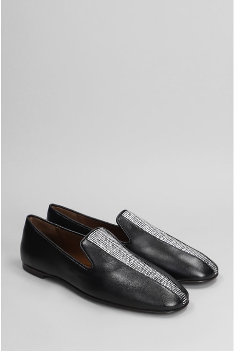 ウィメンズ Giuseppe Zanottiのフラットシューズ Giuseppe Zanotti Loafers In Black Leather