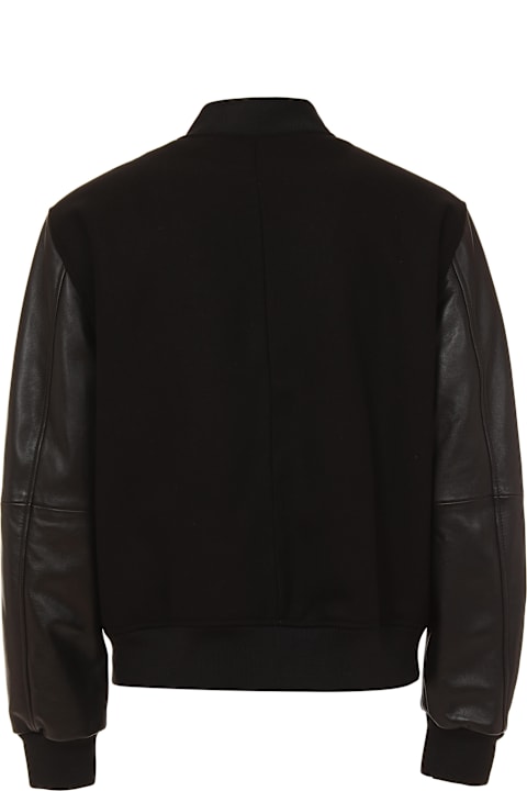 Roberto Cavalli for Kids Roberto Cavalli Black Leather Bomber Jacket Just Cavalli