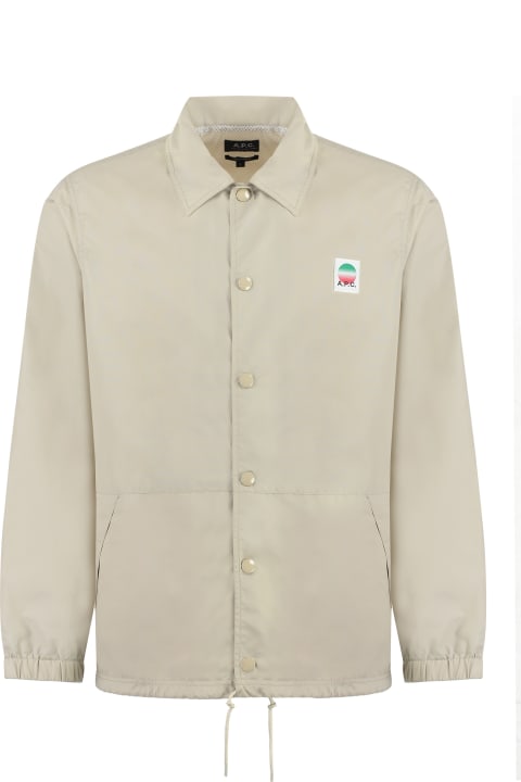 A.P.C. Coats & Jackets for Men A.P.C. Aleksi Techno Fabric Jacket