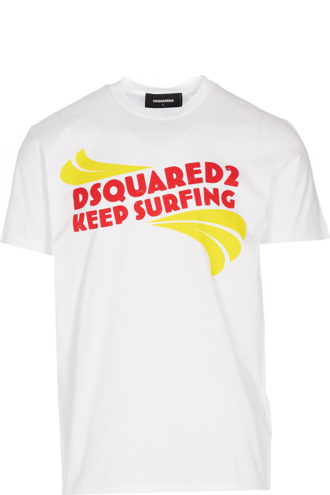Dsquared2 Topwear for Men Dsquared2 D2 Keep Surfing Cool T-shirt