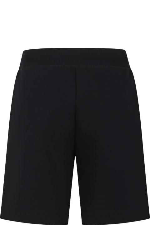 Bottoms for Boys Dsquared2 Black Shorts For Boy With Logo