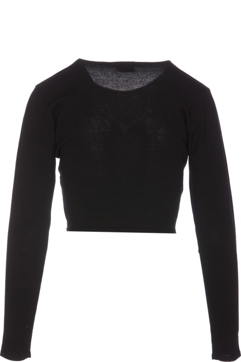 Sweaters for Women Elisabetta Franchi Cropped Top With Ring Elisabetta Franchi