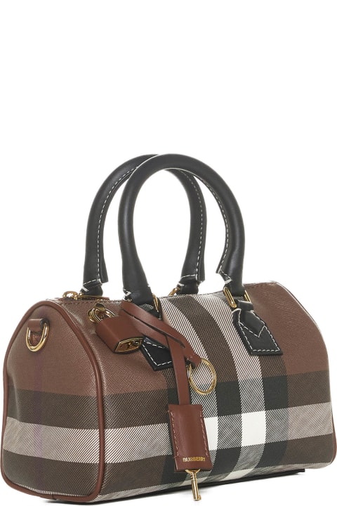 Bags for Women Burberry Bowling Check Shoulder Bag