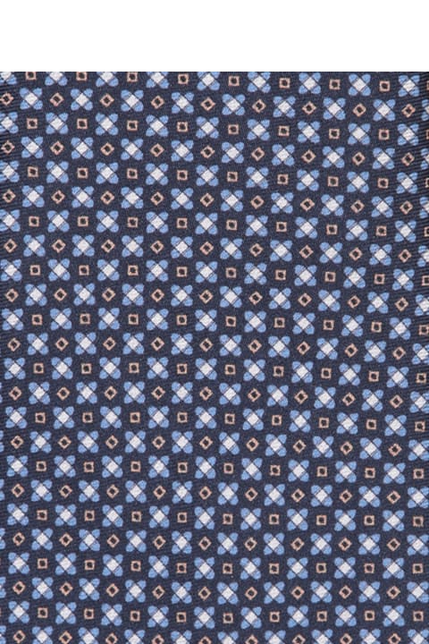 Canali Ties for Men Canali Blue/blue Microflower Tie