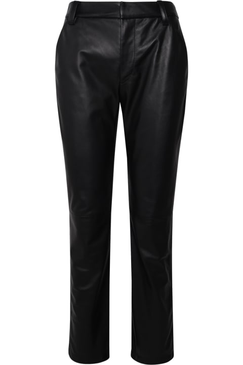 Ferrari Pants & Shorts for Women Ferrari Black Leather Pants