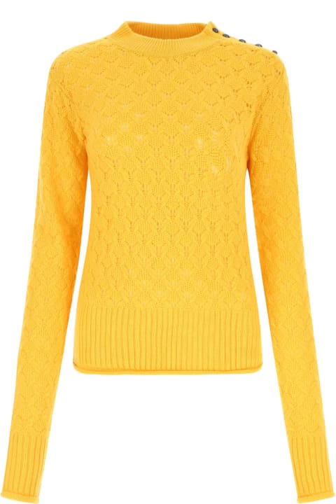 SportMax Sweaters for Women SportMax Yellow Wool Blend Theodor Sweater