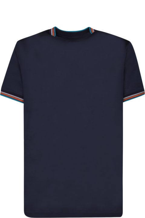 Paul Smith Topwear for Men Paul Smith Roundneck Blue T-shirt