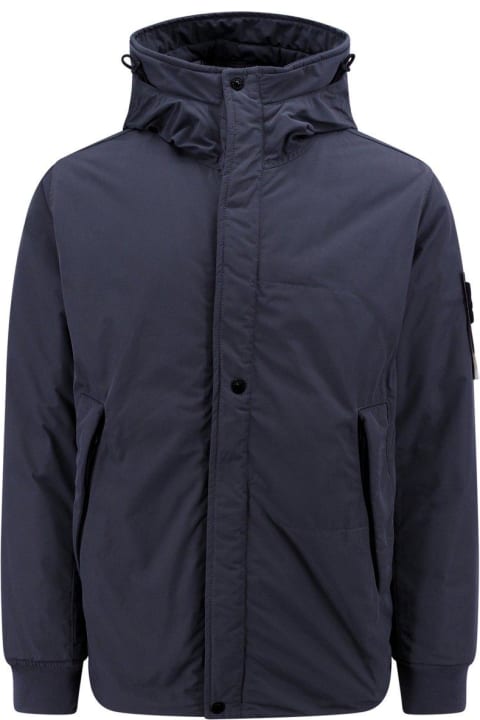 Stone Island Casual Jacket In Black Polyamide | italist, ALWAYS