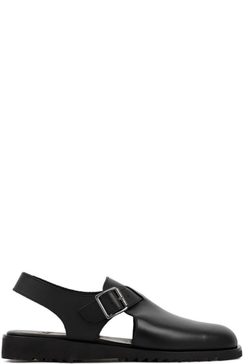 Buckle Detailed Slingback Flat Sandals