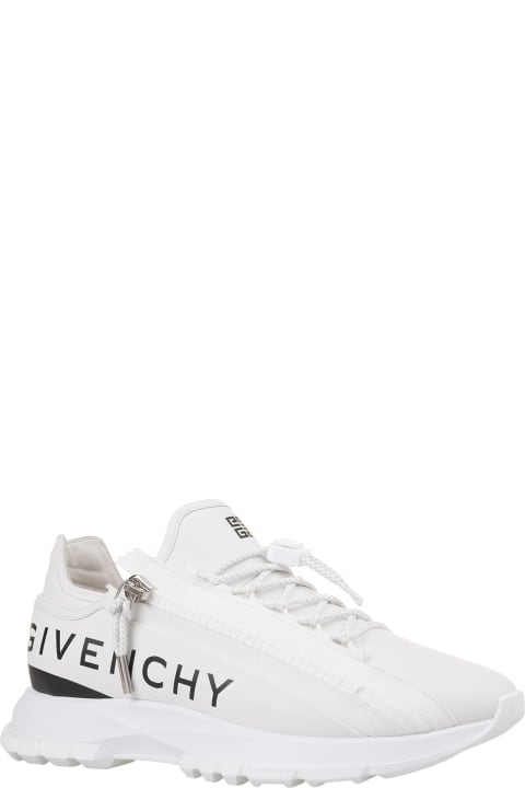 Givenchy for Men Givenchy Specter Running Sneakers In White Leather With Zip