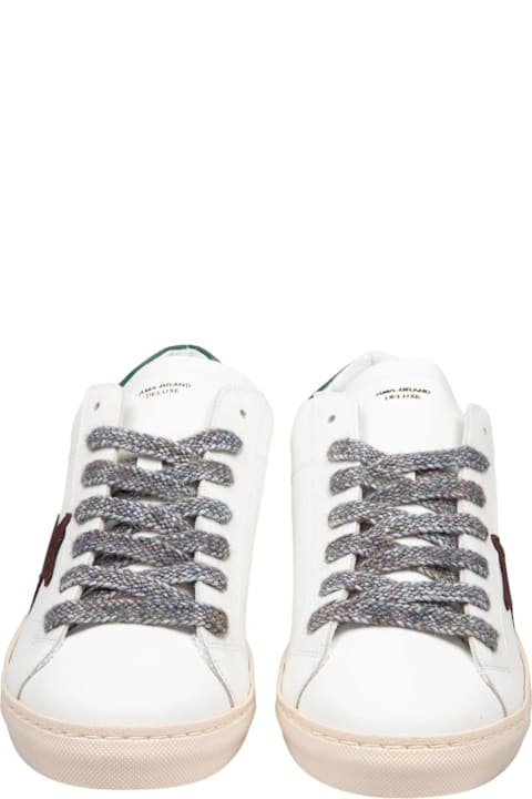 AMA-BRAND for Women AMA-BRAND Leather Sneakers White And Green Color