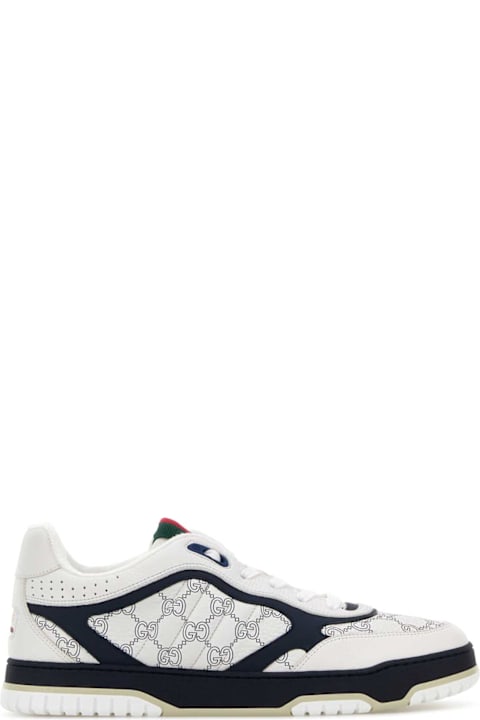 Gucci Printed Leather Gucci Re-web Sneakers