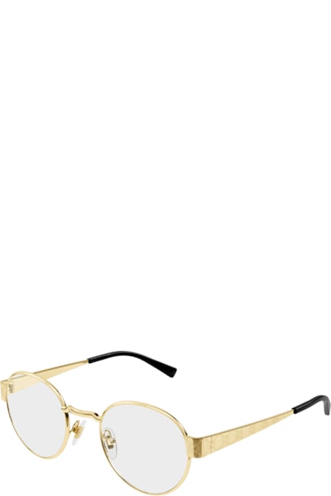 Gucci Eyewear لـ Kids Gucci Eyewear Gucci Gg1855o Linea Sign 001 Gold Glasses