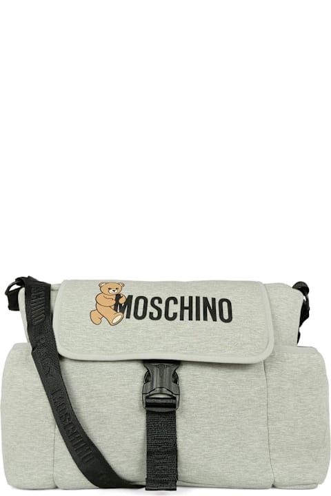 Homeware Moschino Grey Changing Bag For Babykids With Teddy Bear