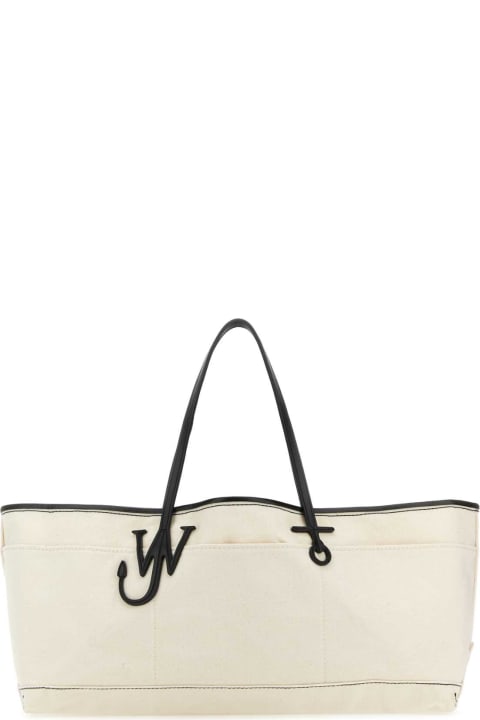 J.W. Anderson for Women J.W. Anderson Ivory Canvas Anchor Shopping Bag