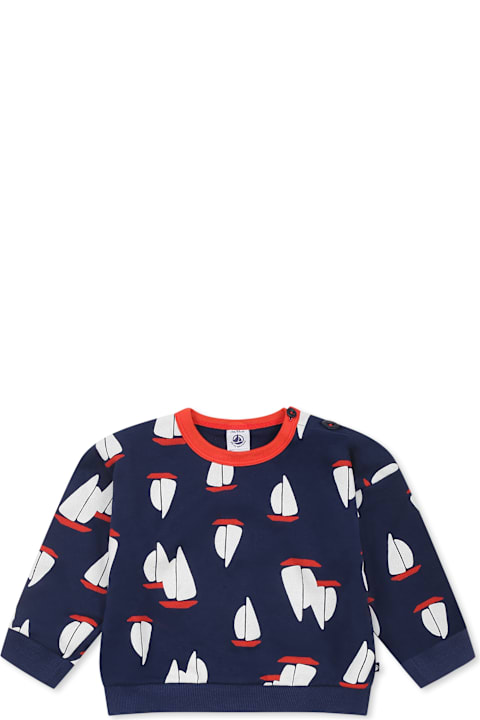 Petit Bateau Sweaters & Sweatshirts for Baby Girls Petit Bateau Blue Sweatshirt For Baby Boy