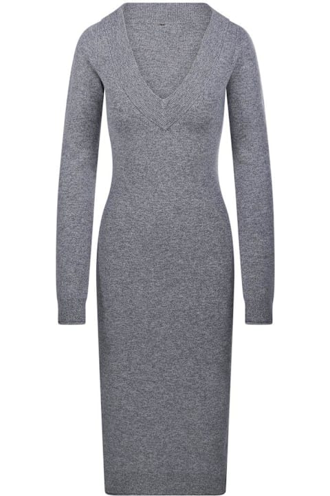 SportMax for Women SportMax Angizia V-neck Long-sleeved Dress