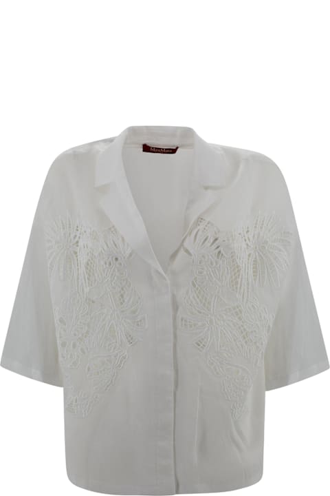 Coats & Jackets for Women Max Mara Studio Ramie Canvas Boxy Shirt