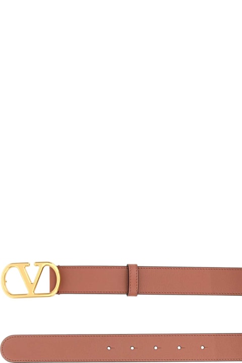 Valentino Garavani Belts for Women Valentino Garavani Dark Pink Leather Vlogo Belt