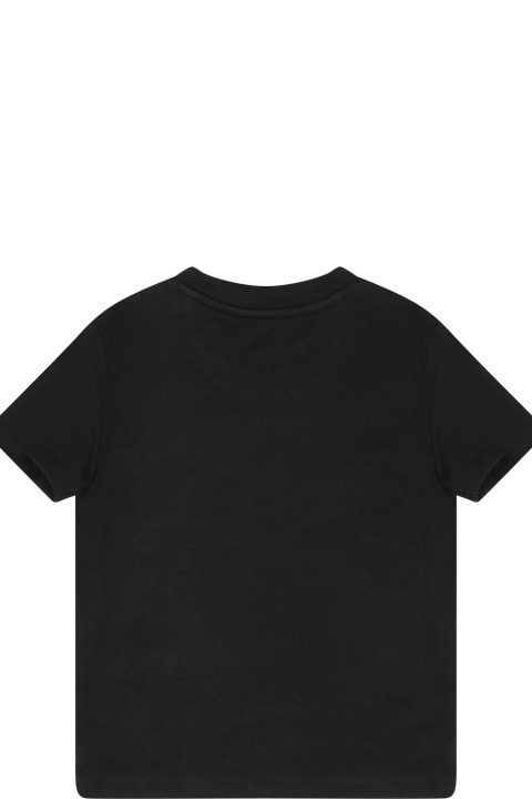 Topwear for Baby Girls Calvin Klein Black T-shirt For Baby Boy With Logo