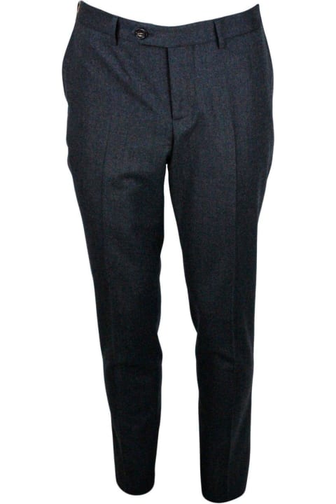 Brunello Cucinelli Clothing for Men Brunello Cucinelli Trousers Made Of Soft And Precious 100% Virgin Wool With Front And Back Pockets, Zip Closure. Italian Fit
