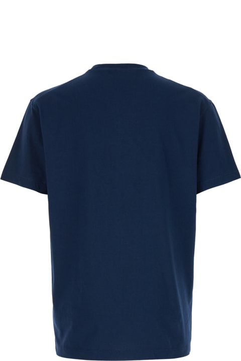 Dsquared2 Sale for Men Dsquared2 Blue Crewneck T-shirt Witrh Screaming Maple In Cotton Man