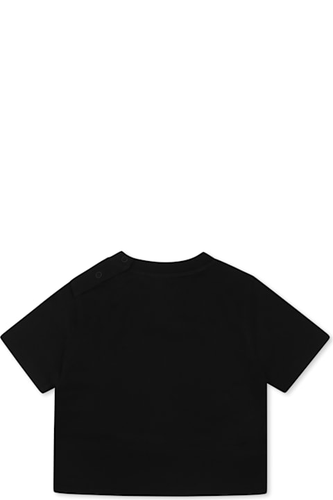 Burberry T-Shirts & Polo Shirts for Baby Boys Burberry Black T-shirt For Baby Kids With Logo And Equestrian Knight