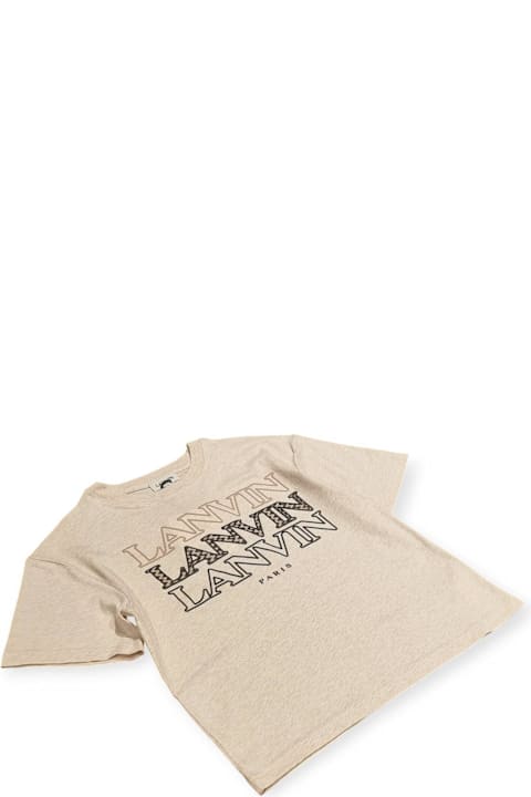 Lanvin T-Shirts & Polo Shirts for Boys Lanvin Logo-printed Crewneck Short-sleeved T-shirt