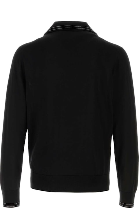Homeware Dolce & Gabbana Black Silk Polo Shirt