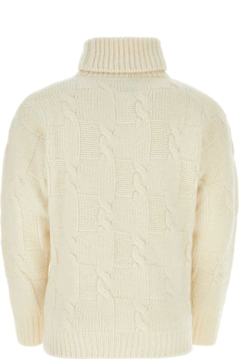 PT01 Sweaters for Men PT01 Ivory Wool Blend Sweater