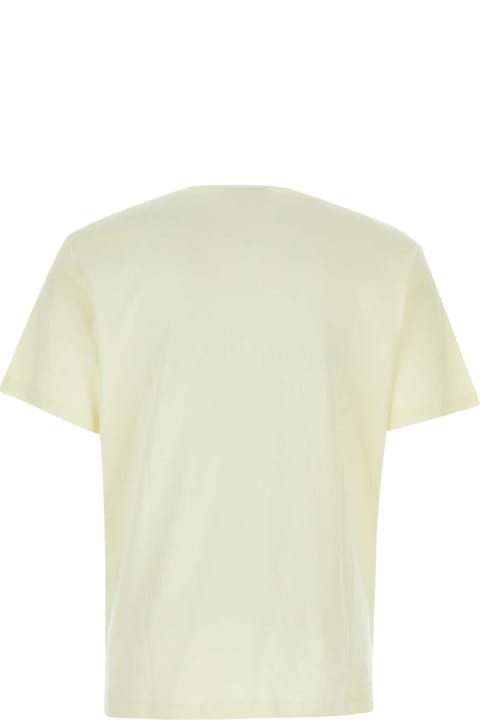 Lemaire Topwear for Men Lemaire Cream Cotton T-shirt
