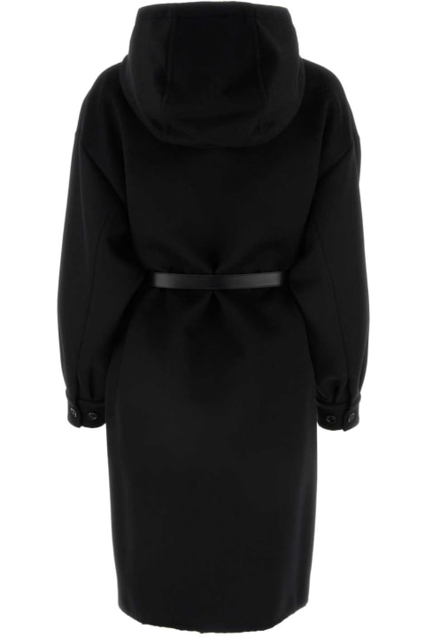 Clothing for Women Prada Black Wool Blend Coat