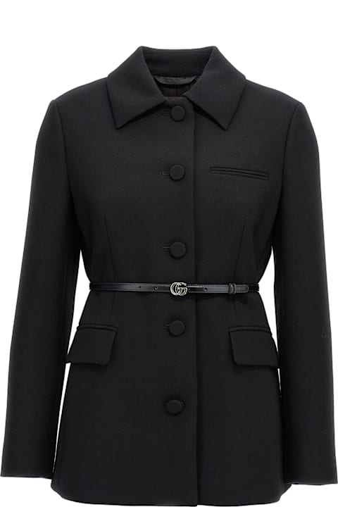 Gucci Coats & Jackets for Women Gucci Wool Crêpe Coat