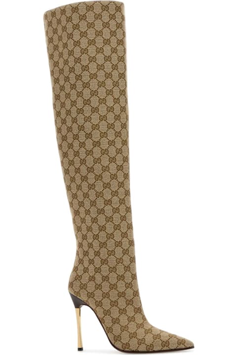 Gucci Gg Fabric Boots