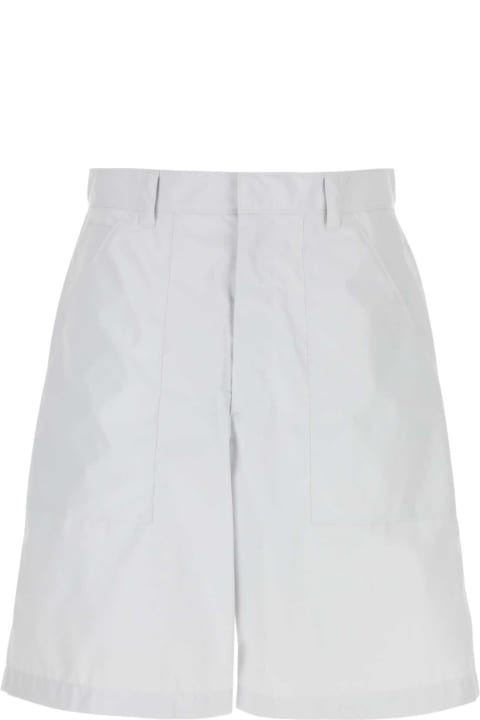 Clothing for Men Prada White Nylon Blend Bermuda Shorts