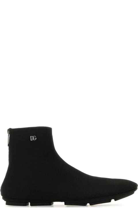 Dolce & Gabbana Shoes for Men Dolce & Gabbana Black Fabric Ankle Boots