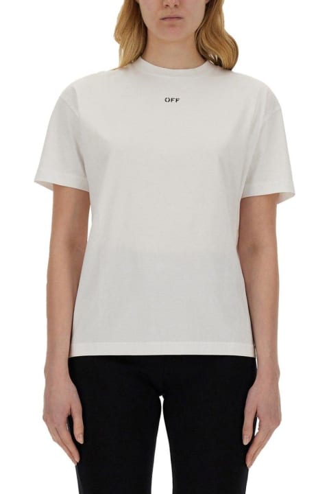 Off-White for Women Off-White Diag-stripe Crewneck T-shirt