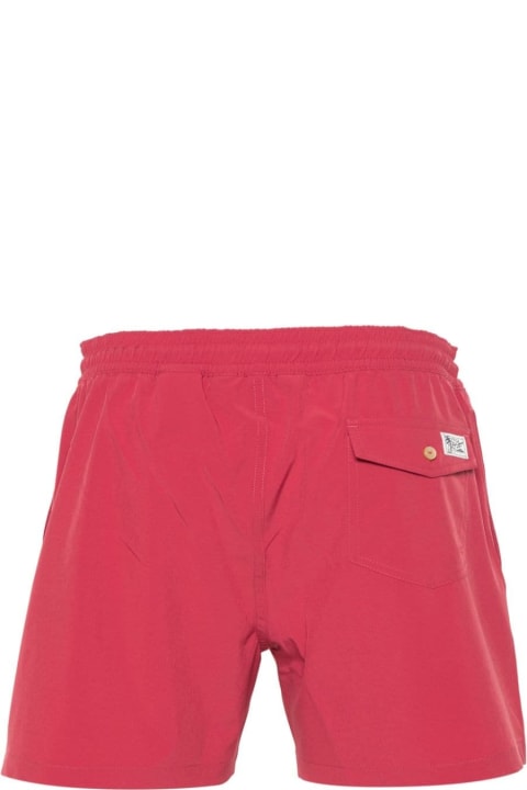 Polo Ralph Lauren Swimwear for Men Polo Ralph Lauren Red Swim Shorts With Embroidered Pony