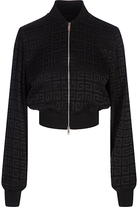 Coats & Jackets for Women Givenchy Black 4g Jacquard Bomber Jacket