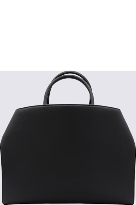 Homeware Ferragamo Black Leather Hug Top Handle Bag
