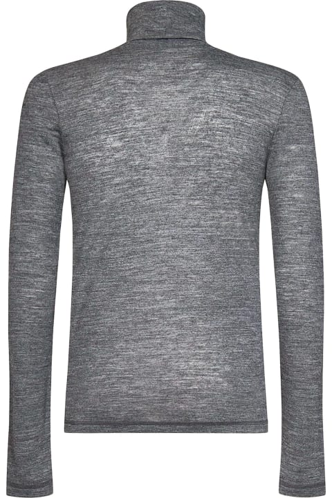 Jil Sander Sweaters for Women Jil Sander Melange Grey Polyester Blend Sweater
