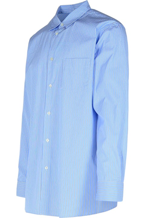 آخر صيحات الموضة من القسم الرجالي Comme des Garçons Shirt Light Blue Cotton Shirt