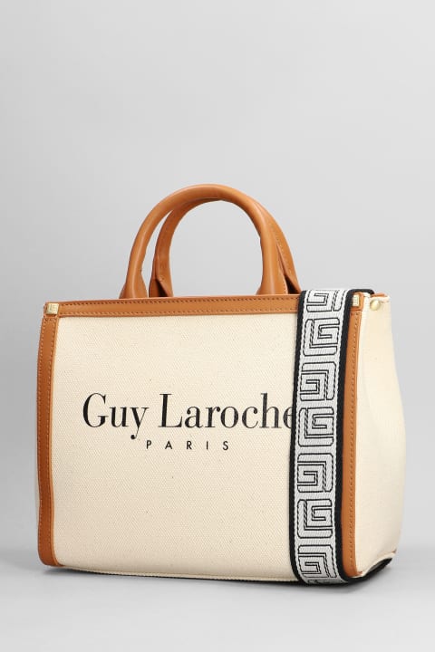 Hand Bag In Beige Canvas