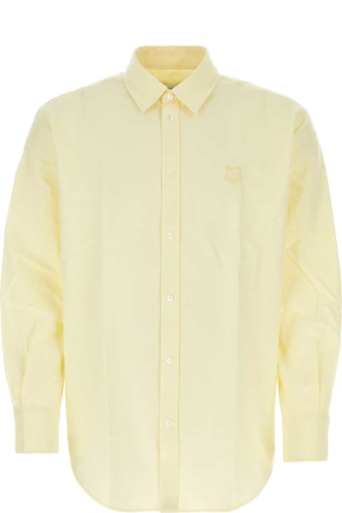 Maison Kitsuné Shirts for Men Maison Kitsuné Pastel Yellow Oxford Shirt
