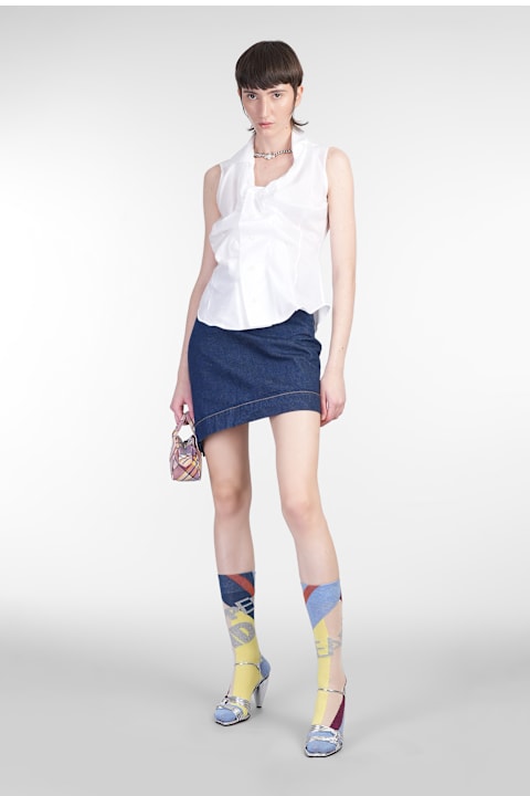 Vivienne Westwood for Women Vivienne Westwood Ss Drunken Shirt In White Cotton