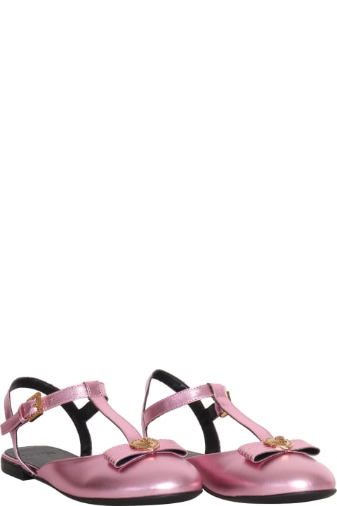 ガールズ Versaceのシューズ Versace Pink Ballet Flats